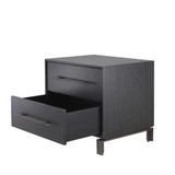 Eichholtz Canova Bedside Table - Charcoal Grey Oak Veneer