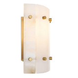 Eichholtz Blason Single Wall Lamp - Antique Brass Alabaster