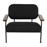 Noir Zeus Chair With Black Cotton Fabric