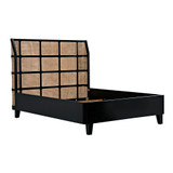 Noir Porto Bed A With Headboard And Frame - Queen