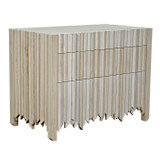 Noir Desdemona 3 Drawer Chest - Bleached Elm