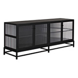 Noir Chandler 2 Door Sideboard - Black Steel