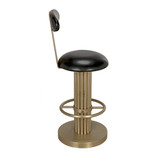 Noir Sedes Counter Stool - Steel With Brass Finish