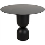 Noir Wanda Dining Table - Black Steel