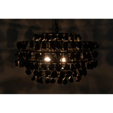 Noir Vulcan Chandelier - Black Steel With Black Glass