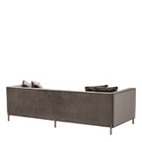 Eichholtz Sienna Sofa - Savona Grey Velvet - Brushed Brass Legs