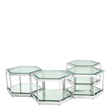 Eichholtz Sax Set Of 4 Coffee Table - Polished Stainless Steel