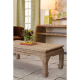 Worlds Away Ming Style Coffee Table - Woven Rattan