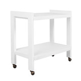 Worlds Away Minimalist Bar Cart - White Washed Oak