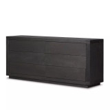 Four Hands Warby 6 Drawer Dresser - Worn Black Oak Veneer