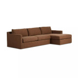 Four Hands Hampton 2 - Piece Slipcover Sectional - Right Chaise - Antwerp Cafe