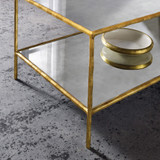 Modern History Organic Square Cocktail Table - Gold Leaf