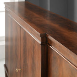 Modern History Walnut Breakfront Cabinet