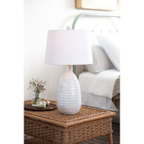 Coastal Living Glimmer Ceramic Table Lamp - Pearlized White