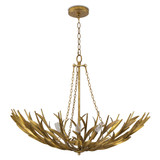 Regina Andrew River Reed Basin Chandelier - Antique Gold Leaf