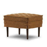 Amber Lewis x Four Hands Cole Ottoman - Broadway Gilt