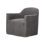 Amber Lewis x Four Hands Lowell Slipcover Swivel Chair - Broadway Denim