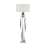 John Richard Curved Frame Stainless Steel Floor Lamp