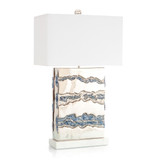 John Richard Glass Geode Table Lamp - Deep Blue