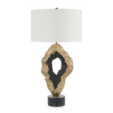 John Richard Hammered Gold And Black Geode Table Lamp