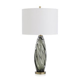 John Richard Olive Art Glass Table Lamp