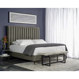 Sunpan Yosi Bed - King - Antonio Charcoal