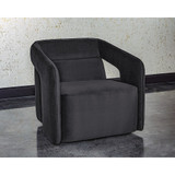 Sunpan Kendrick Swivel Lounge Chair - Abbington Black