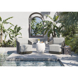 Sunpan Allariz Swivel Armchair - Warm Grey - Gracebay Light Grey