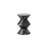 Sunpan Union End Table - Marble Look - Black