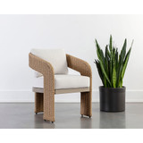 Sunpan Pylos Dining Armchair - Natural - Louis Cream (Closeout) Sunpan Pylos Dining Armchair - Natural - Louis Cream (Closeout)