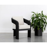 Sunpan Pylos Dining Armchair - Black - Louis Cream (Closeout) Sunpan Pylos Dining Armchair - Black - Louis Cream (Closeout)