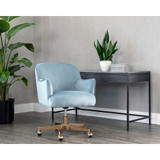 Sunpan Karina Office Chair - Cornflower Blue Sky
