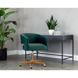 Sunpan Claren Office Chair - Deep Green Sky