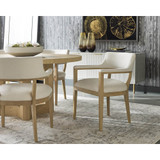 Sunpan Brylea Dining Armchair - Natural - Heather Ivory Tweed