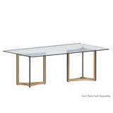 Sunpan Glass Dining Table Top - Rectangular - Clear - 86.5"