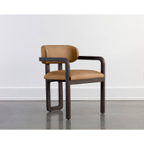 Sunpan Madrone Dining Armchair - Brown - Ludlow Sesame Leather