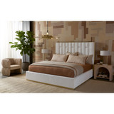 Sunpan Nemu Bed - King - Rhea Light Barley