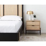 Sunpan Avida Nightstand - Black - Rustic Oak/Natural (Closeout) Sunpan Avida Nightstand - Black - Rustic Oak/Natural (Closeout)