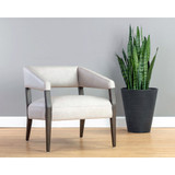 Sunpan Carlyle Lounge Chair - Saloon Light Grey Leather
