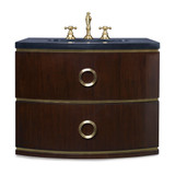 Ambella Home Cirque Wall Sink Chest - Dark Walnut