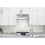 NextWall Faux Marble - Gray & Metallic Silver