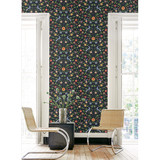 NextWall Bird Toile - Midnight Blue