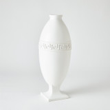 Global Views Greek Key Vase - White - Sm (Closeout) Global Views Greek Key Vase - White - Sm (Closeout)