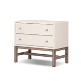 Four Hands Fiona Nightstand - Ivory Painted Raffia