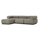Four Hands Lenox Outdoor 3Pc Sectional w/Ottoman - Stained Saddle Brown