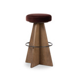 Four Hands Damon Swivel Bar Stool - Surrey Plum