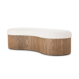 Four Hands Celeste Accent Bench - Crypton Nomad Snow