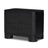 Four Hands Shevall Nightstand - Carved Black Mango