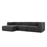 Four Hands Lawndale 3PC LAF Sectional - Saxon Charcoal