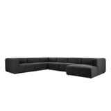 Four Hands Lawndale 6PC Sectional W/ RAFC - Saxon Charcoal